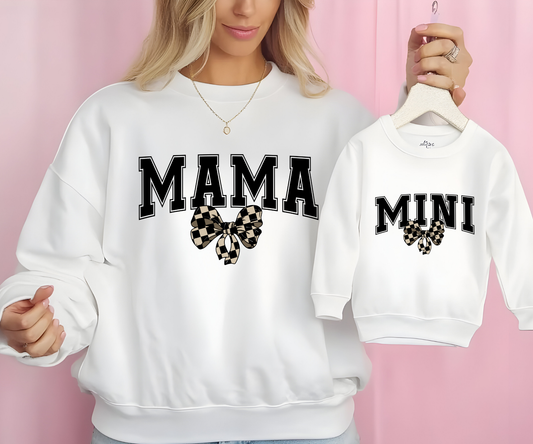 Mama checkered bow