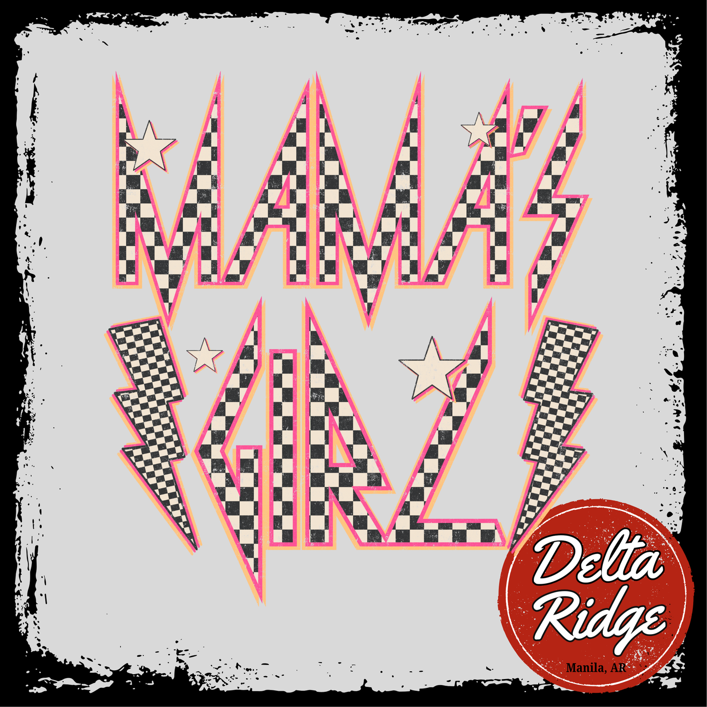 Mama's Girl Checkered Retro