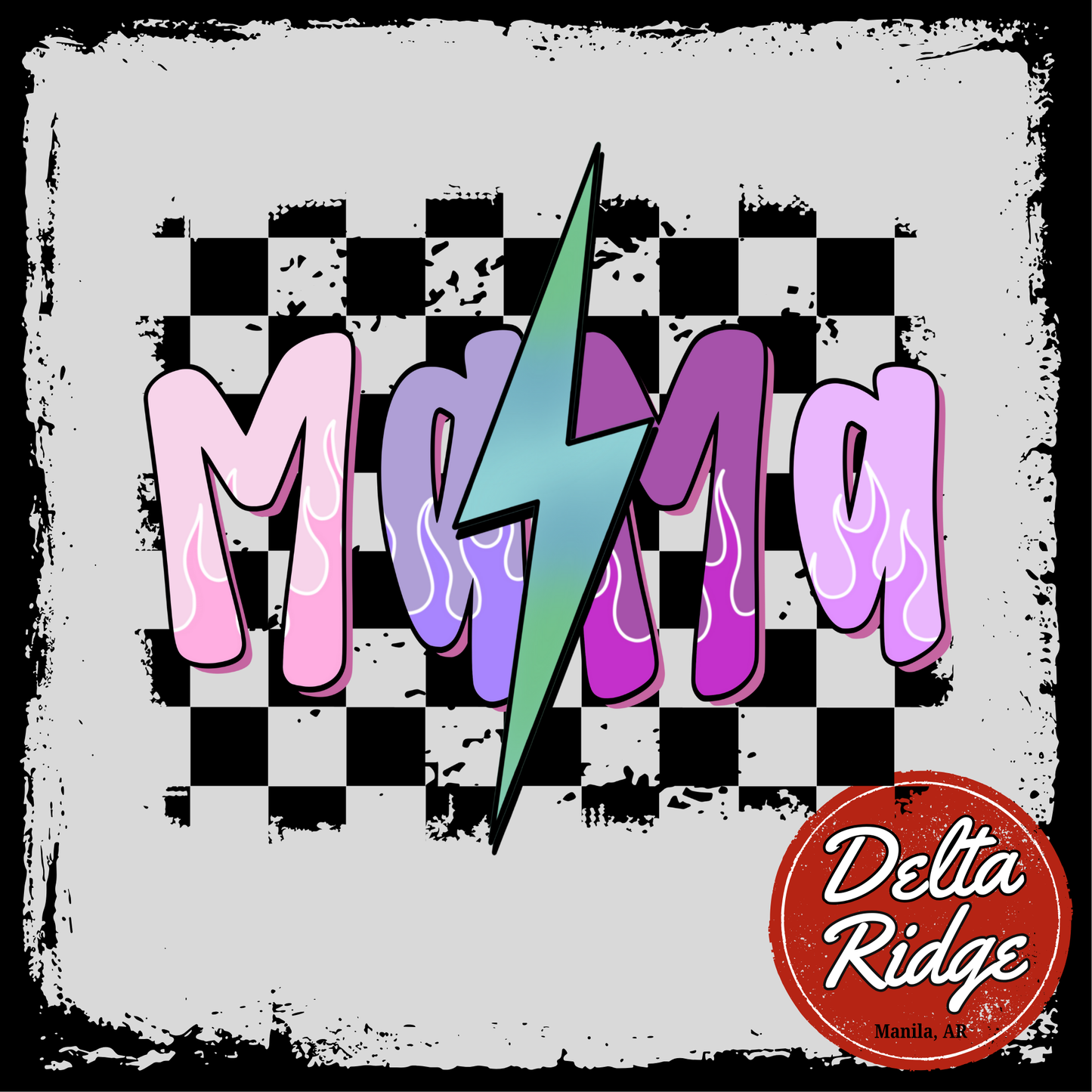 Mama Purple Checkered