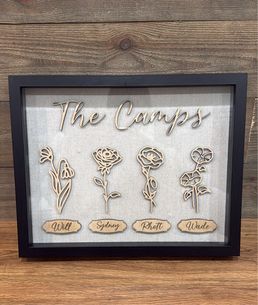 Custom Birth Flower Decor