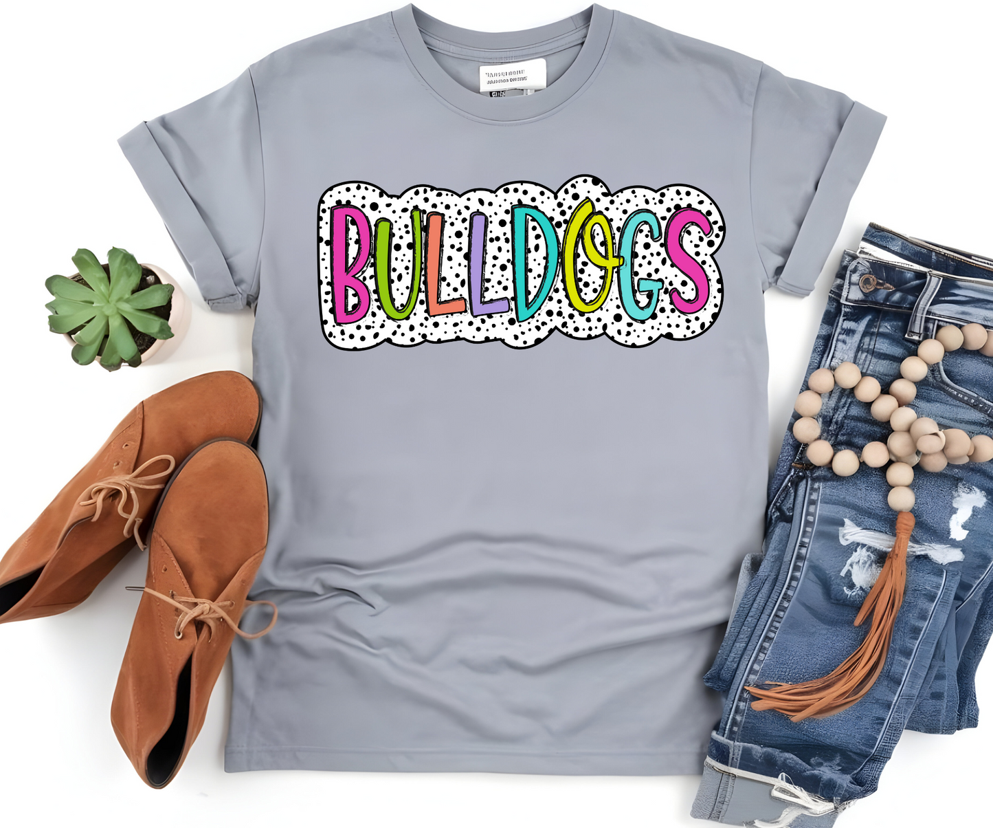Bulldogs Pastel Dots