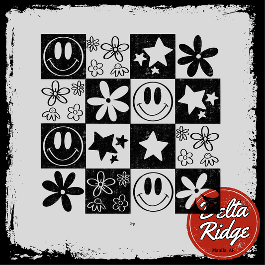 Flower Smile Squares