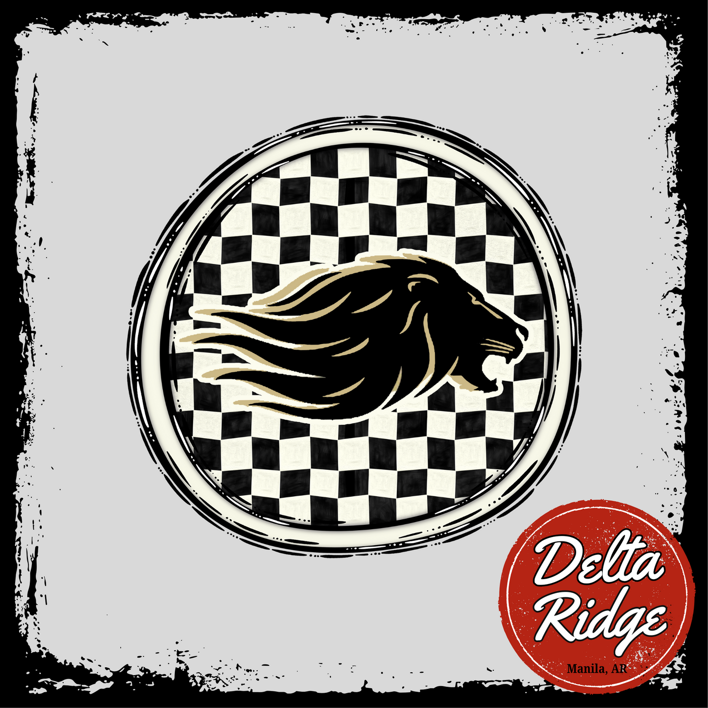 Custom School Name Checkered