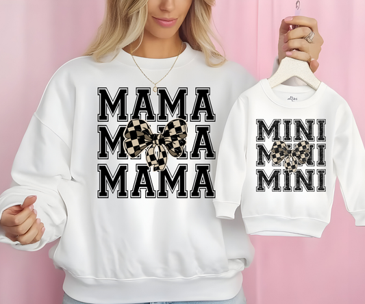 Mama Stacked checkered bow