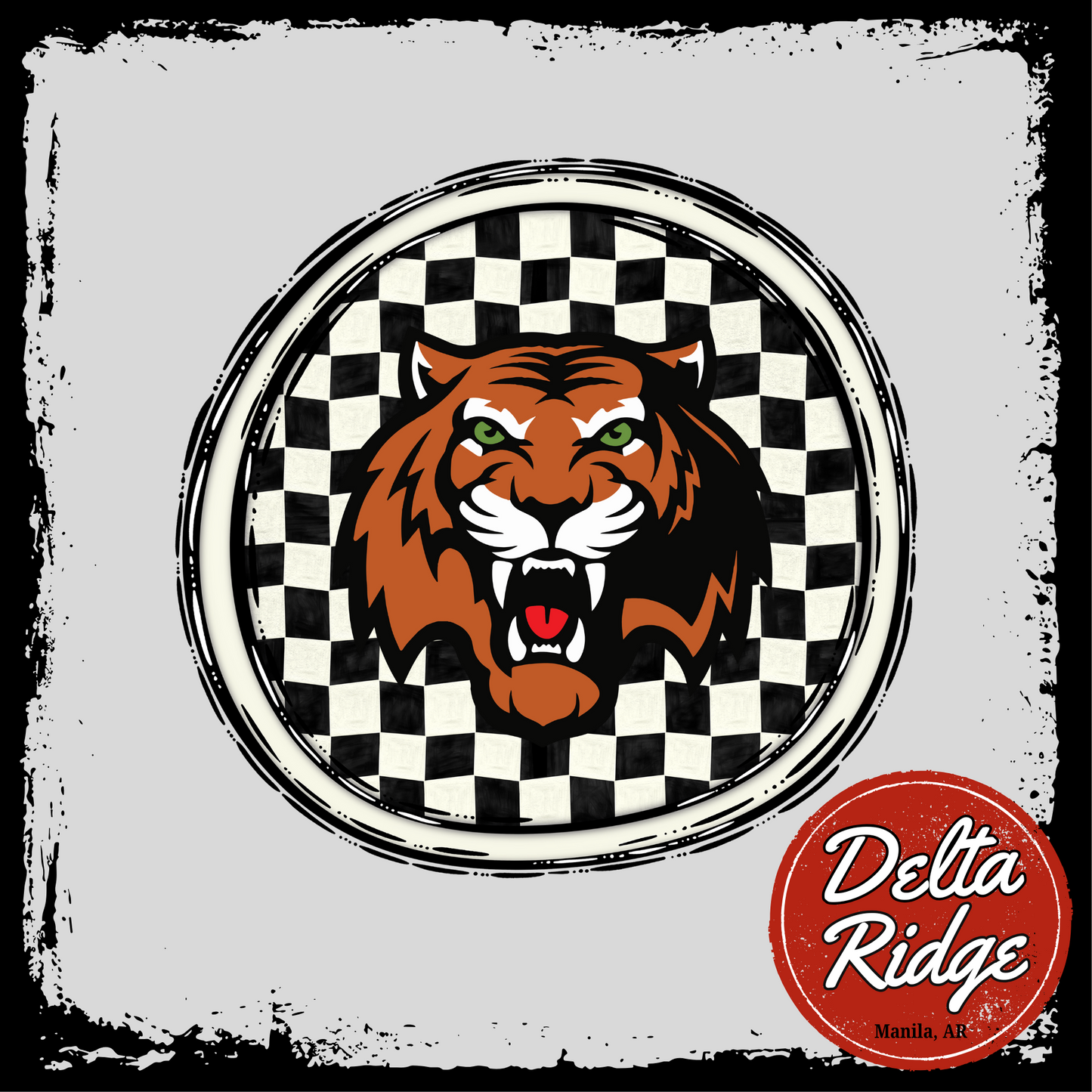 Custom School Name Checkered