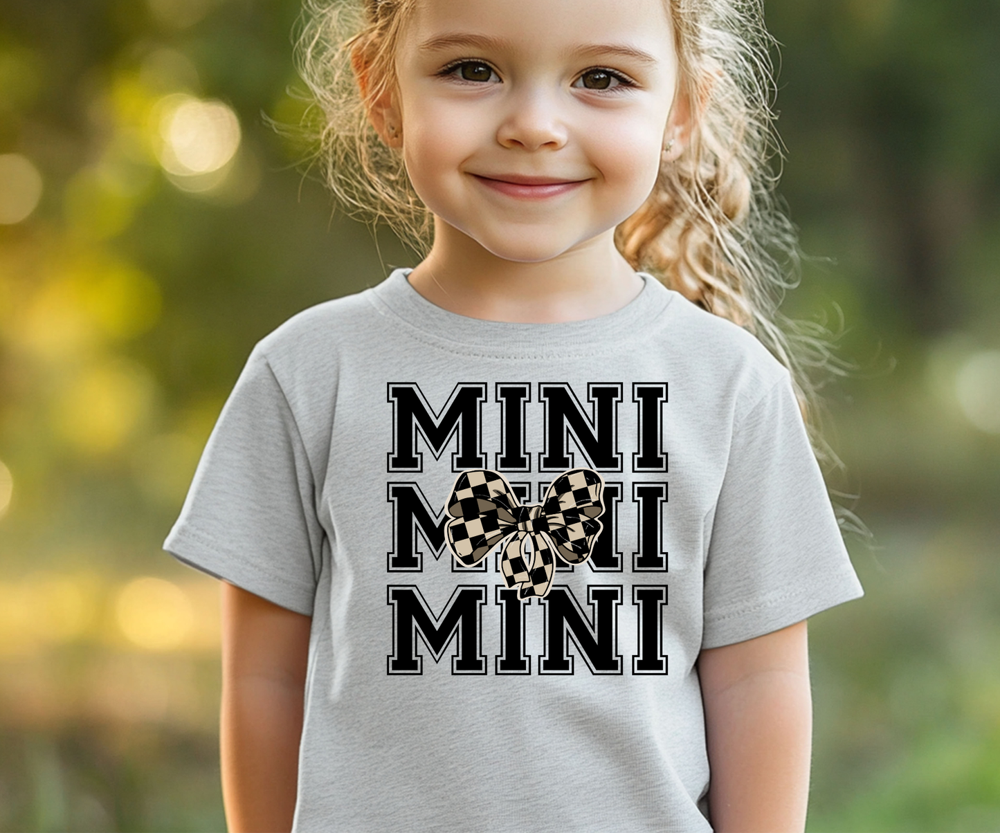 Mini Stacked checkered bow