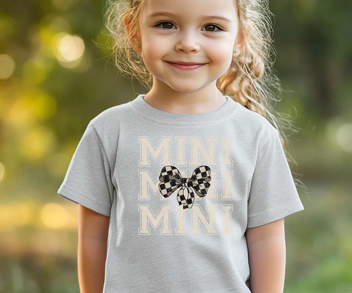 Mini Stacked checkered bow