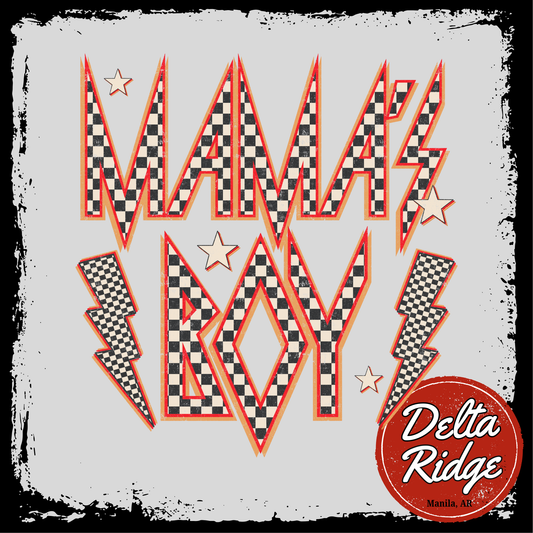 Mama's Boy Checkered Retro