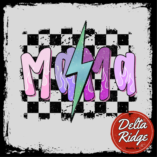 Mama Purple Checkered