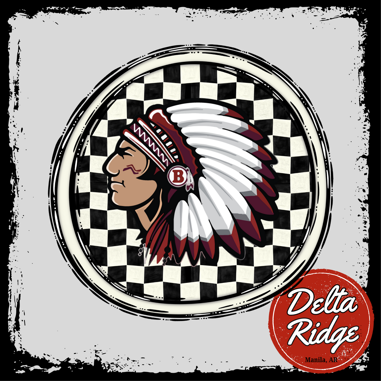 Custom Checkered Circle