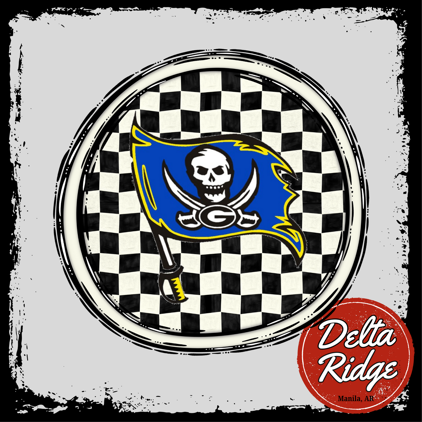 Custom Checkered Circle