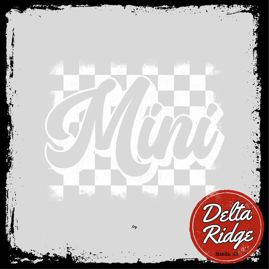 Mini White Checkered