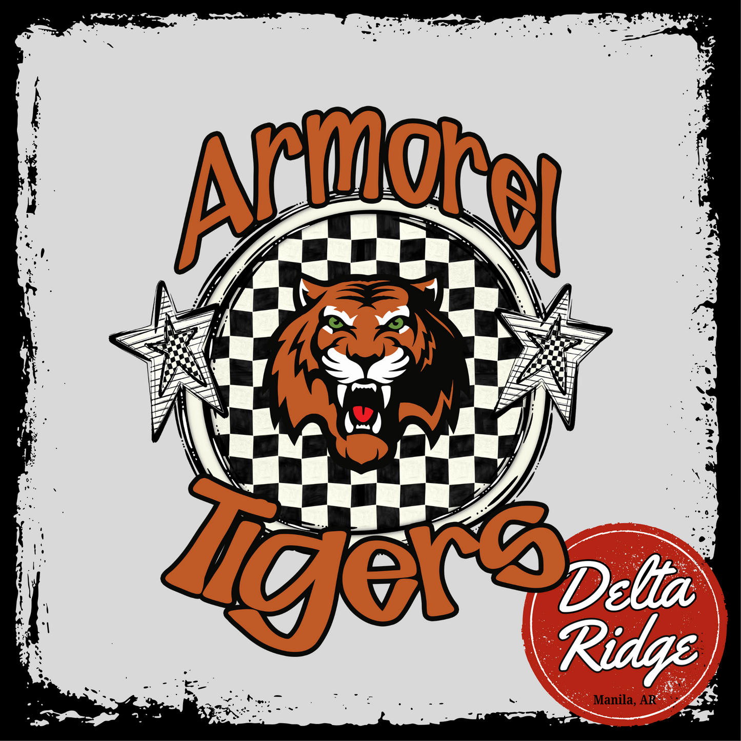 Custom School Name Checkered