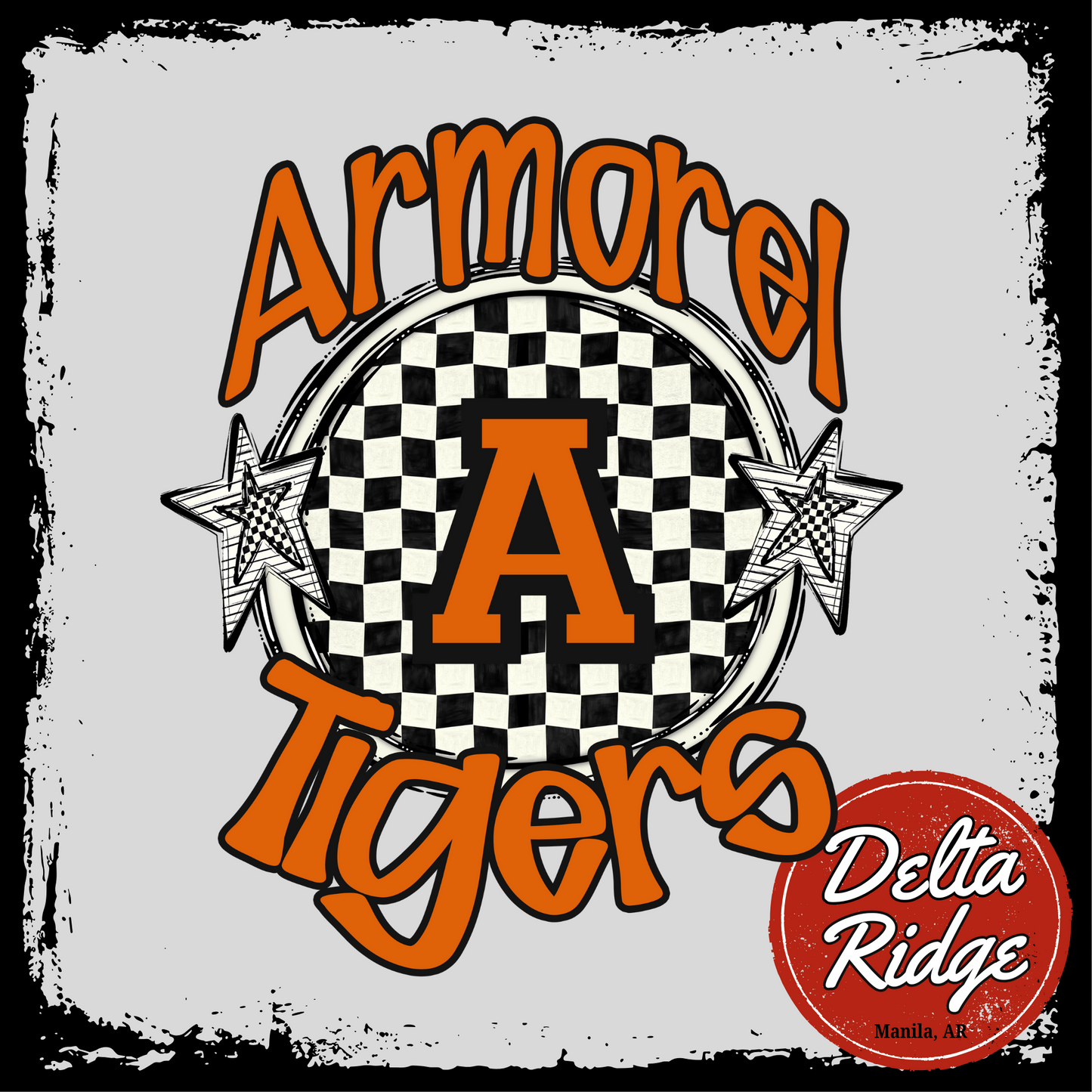 Custom School Name Checkered
